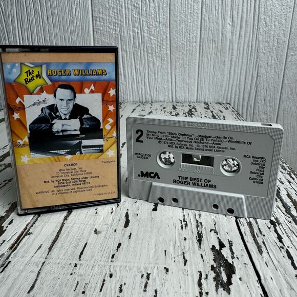 Roger Williams The Best of Roger Williams 1976 MCA Cassette Tape Pop Jazz Vtg - Picture 2 of 5